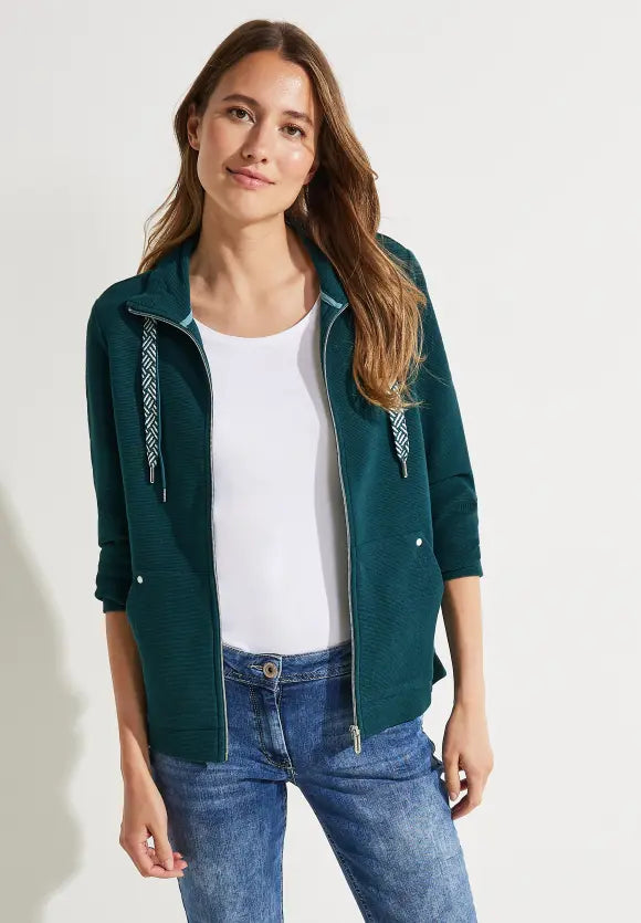 320234- Teal Green Zip Up - Cecil