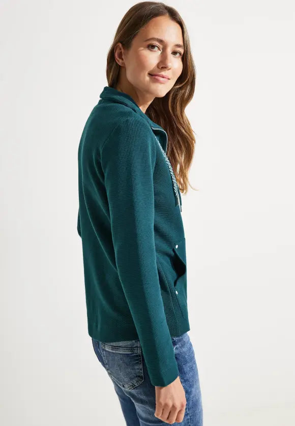 320234- Teal Green Zip Up - Cecil