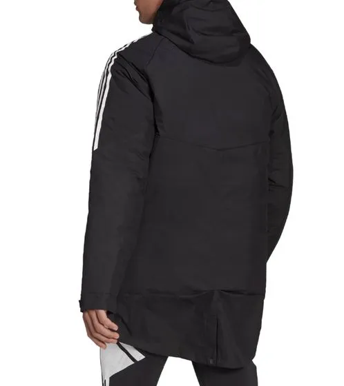 adidas Condivo 22 Men's Stadium Parka with DWR Impregnation Training Jacket PrimeGreen H21252 Black