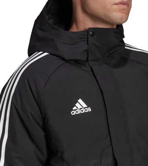 adidas Condivo 22 Men's Stadium Parka with DWR Impregnation Training Jacket PrimeGreen H21252 Black