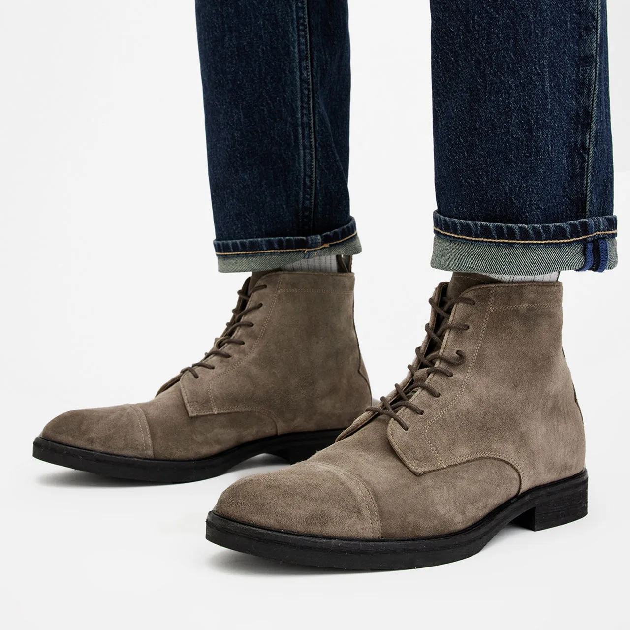 ALLSAINTS Drago Lace-Up Boots - Green