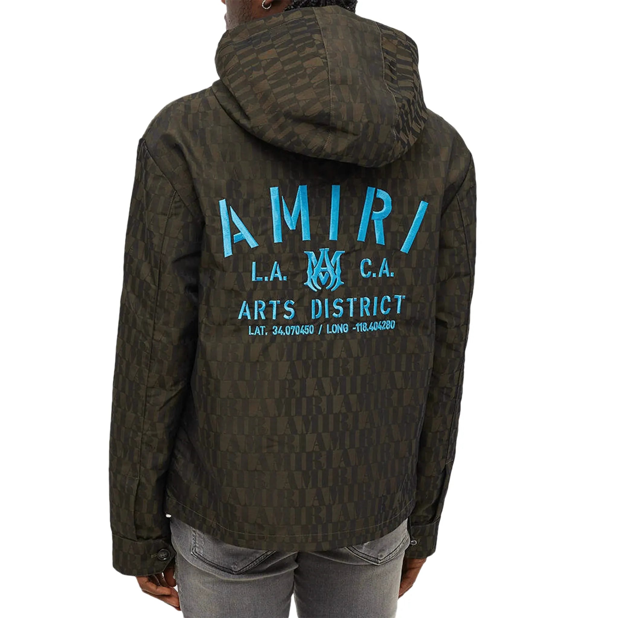 Amiri Jacquard Black Loden Track Jacket