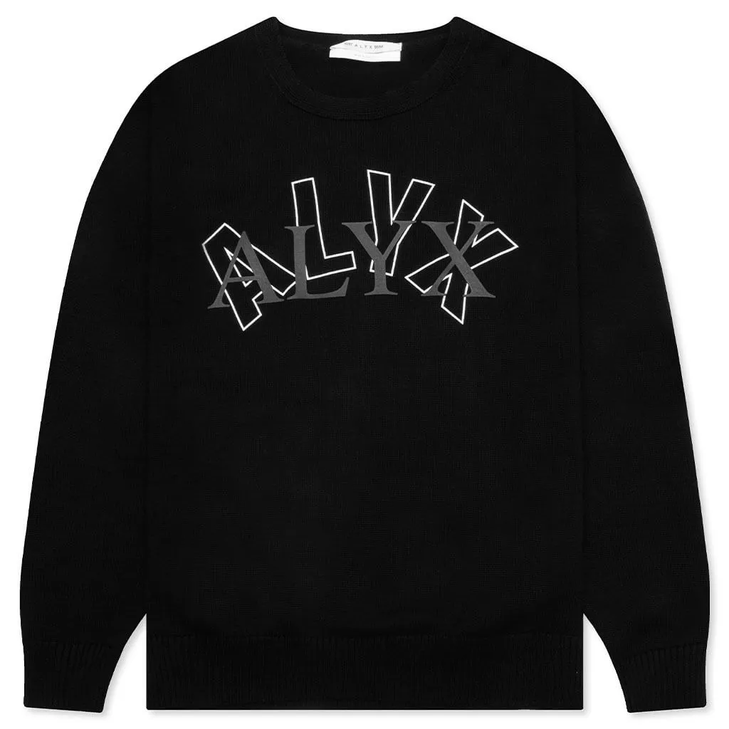 Arch Logo Crewneck Sweater - Black