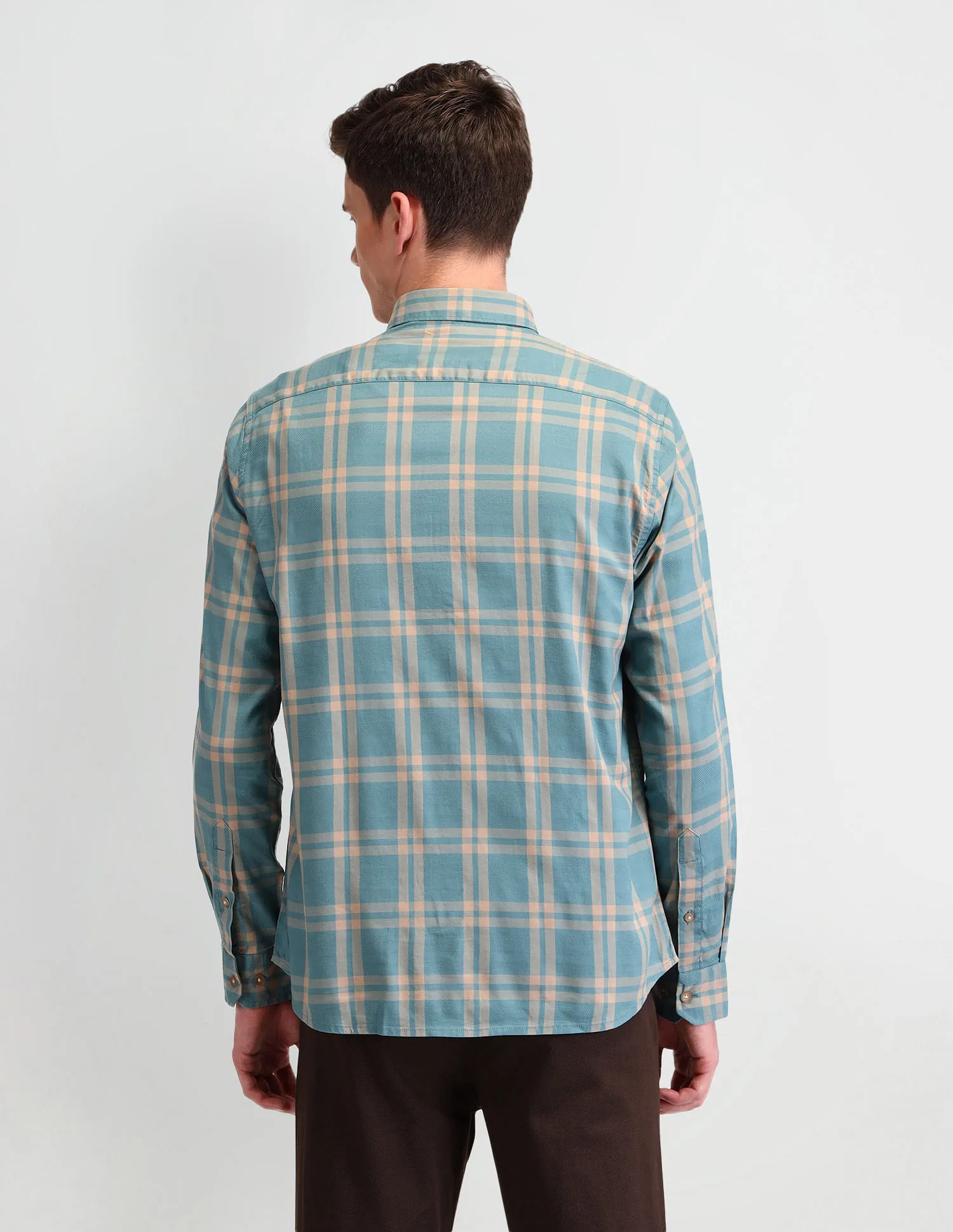 Arrow Sport Tailored Fit Tartan Checks Shirt