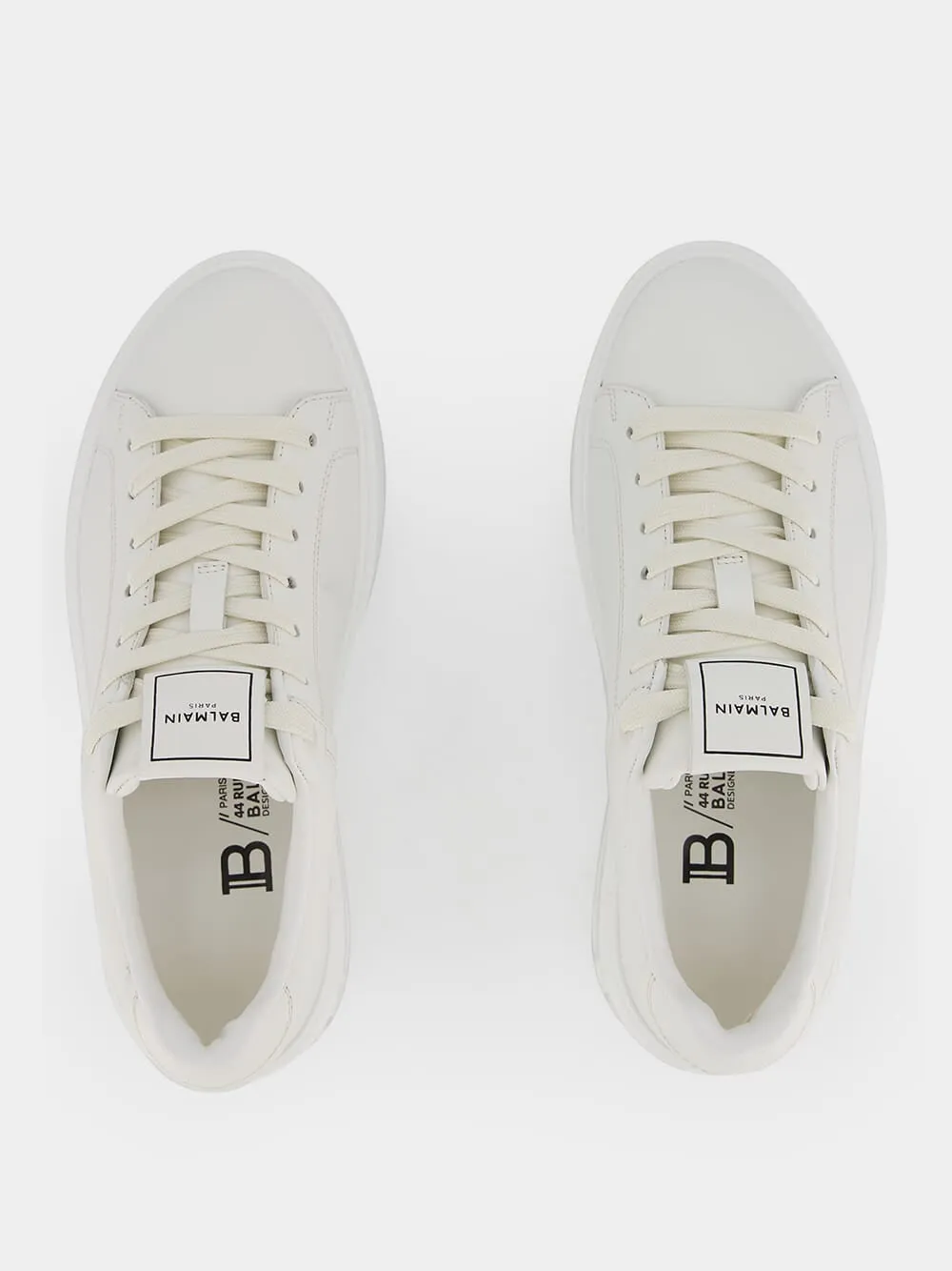 B-Court White Calfkskin Sneakers