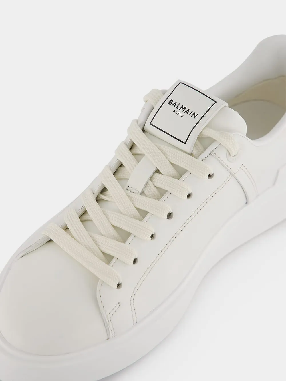 B-Court White Calfkskin Sneakers