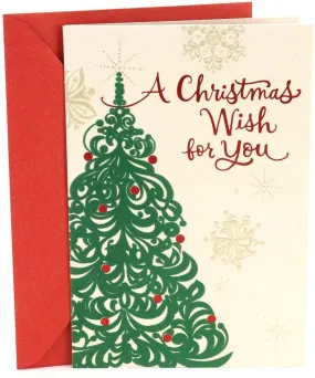 Beautiful Christmas Card Christmas Tree Warm Wish