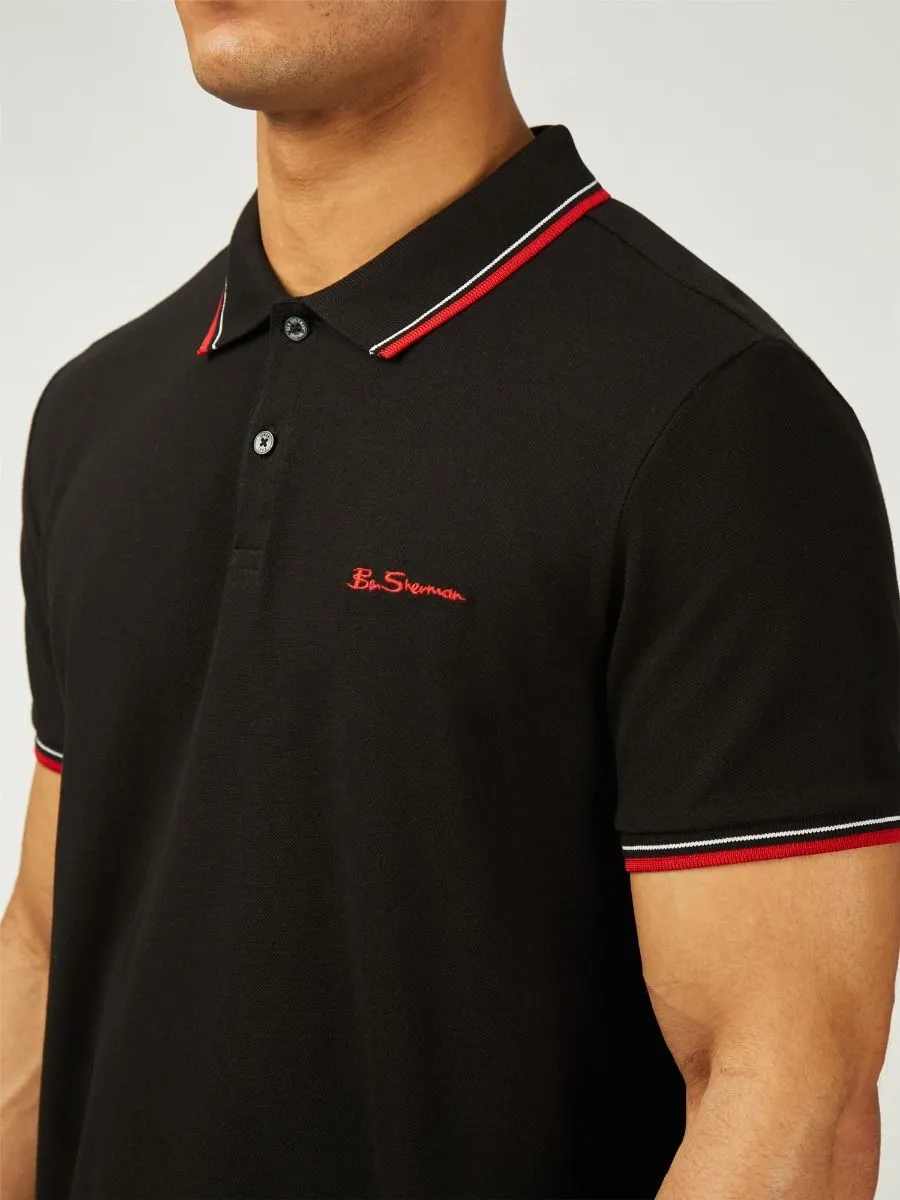 Ben Sherman Signature Pique Polo Shirt Black