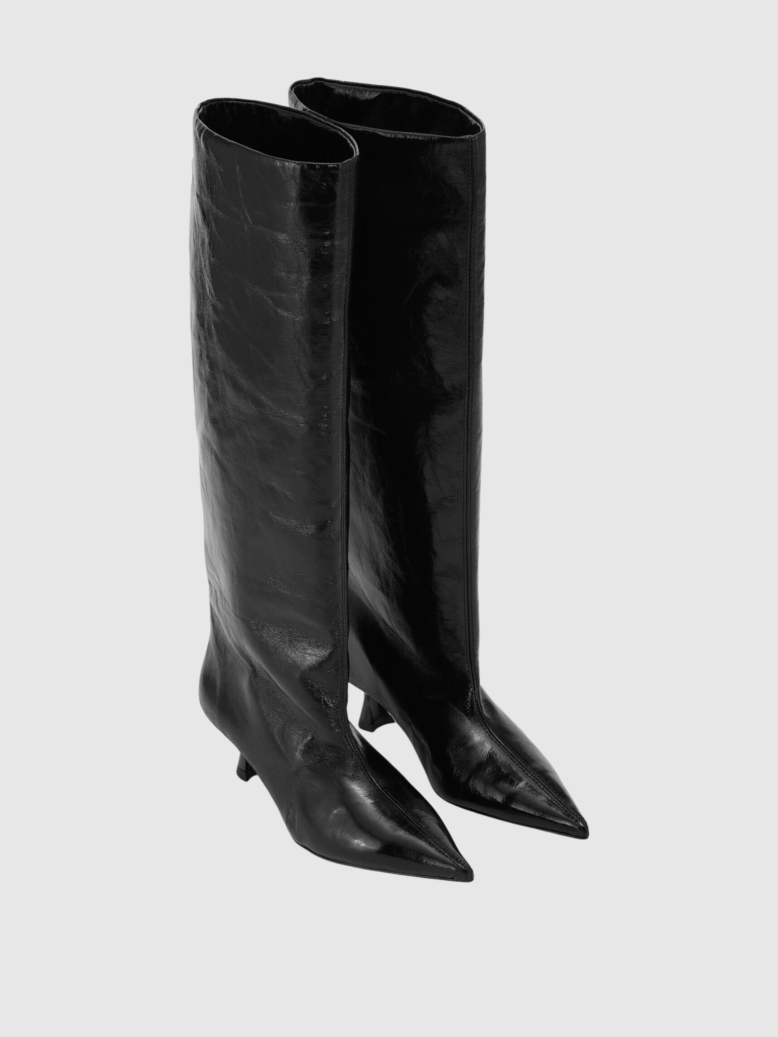 Black Soft Slouchy Tall Boots