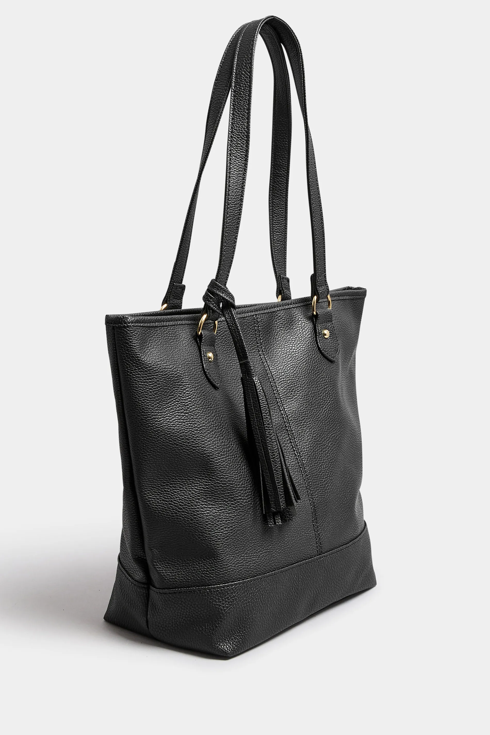 Black Tassel Detail Tote Bag