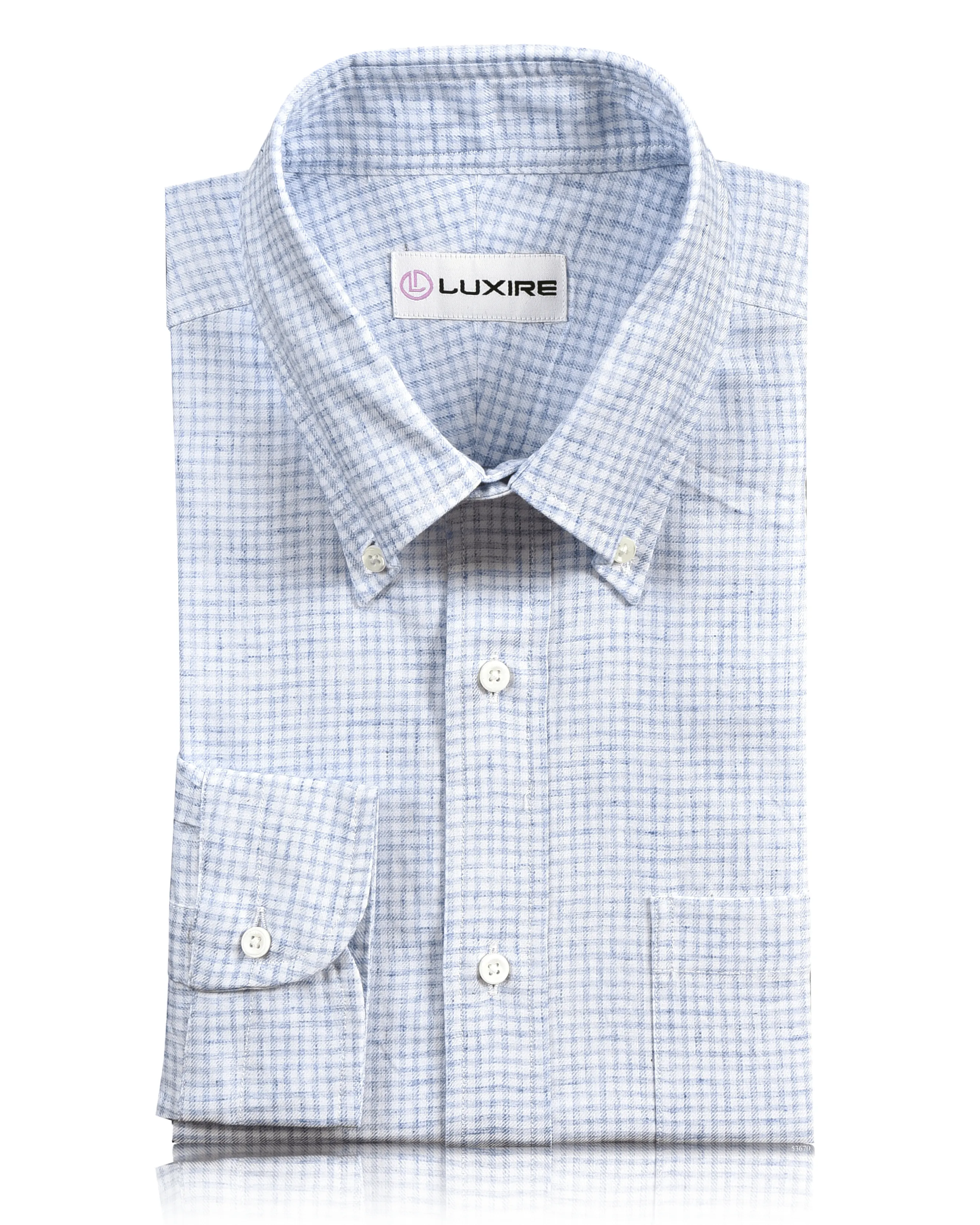 Blue & White Tattersall Checks Shirt