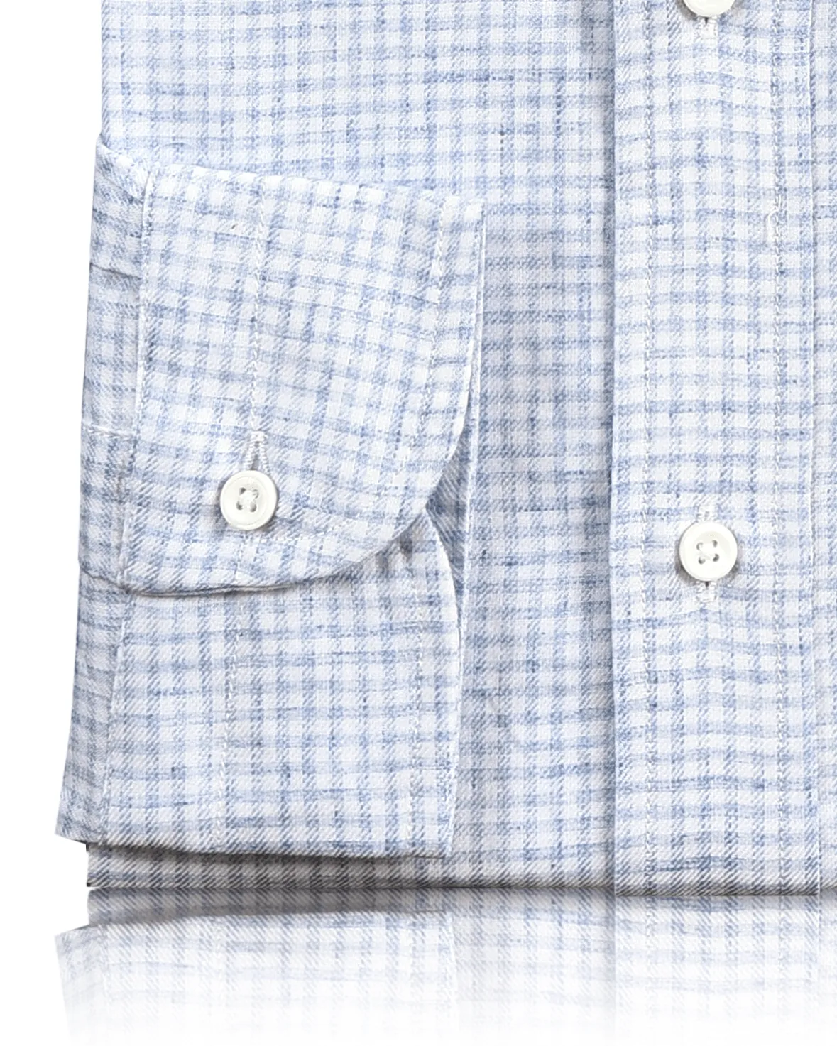 Blue & White Tattersall Checks Shirt