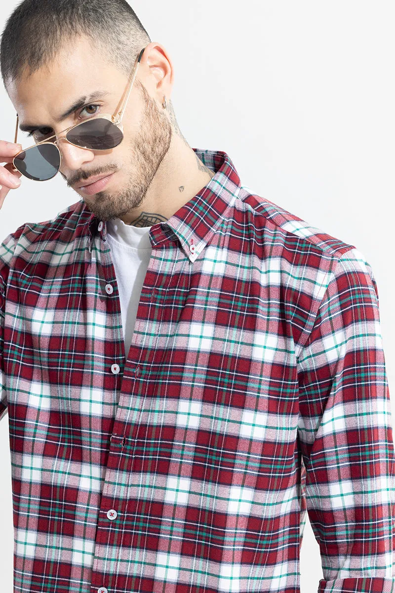 Boldsquare Garnet Red Checks Shirt