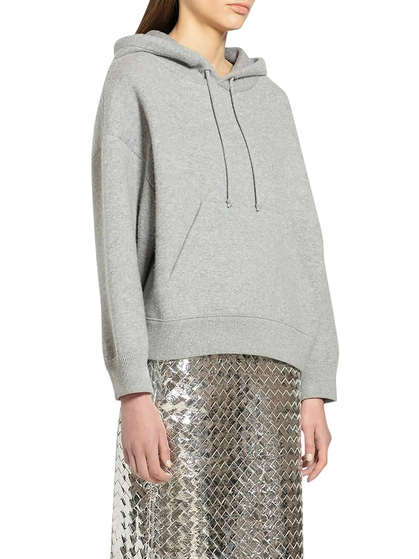 Bottega veneta women`s grey hoodie