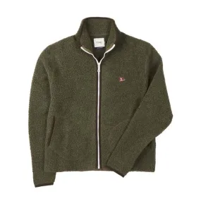 Boucle Wool Zip Jacket - Olive