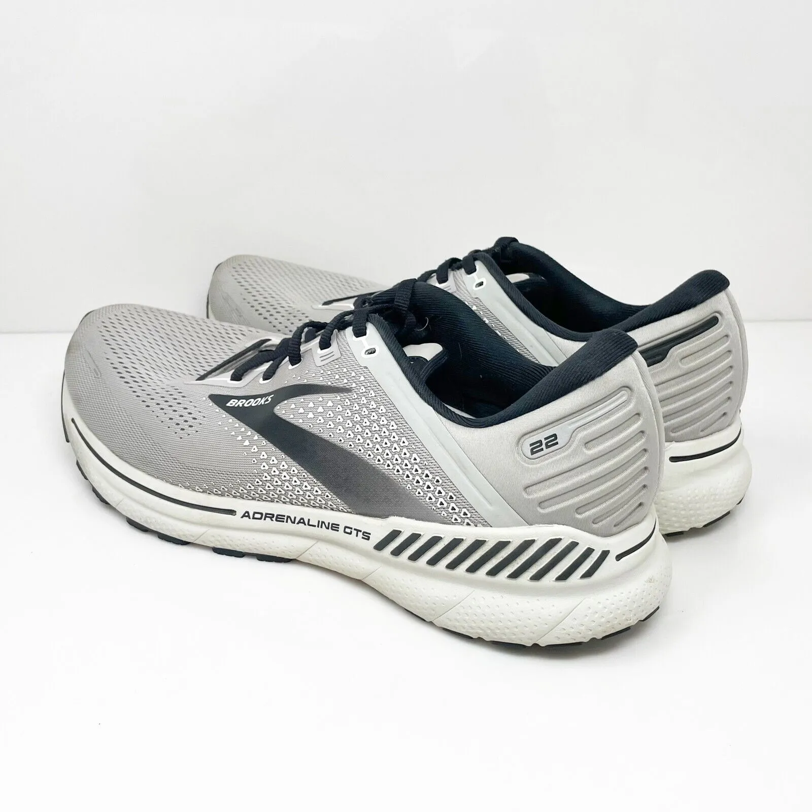 Brooks Mens Adrenaline GTS 22 1103661D012 Gray Running Shoes Sneakers Size 14 D