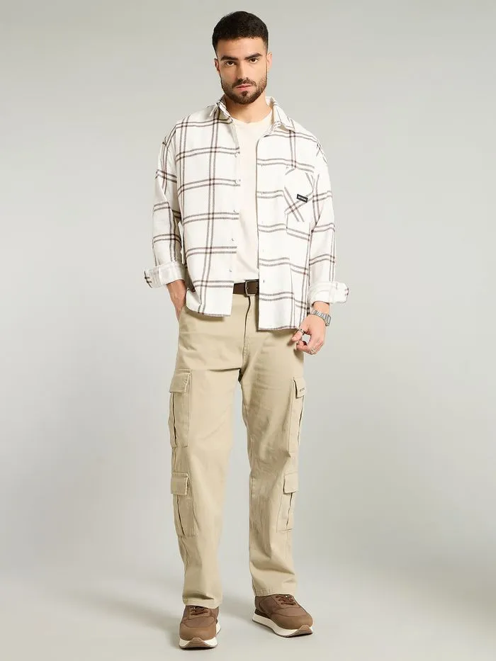 Buy Brown Window Checks Shirt For Men Online in India -Beyoung