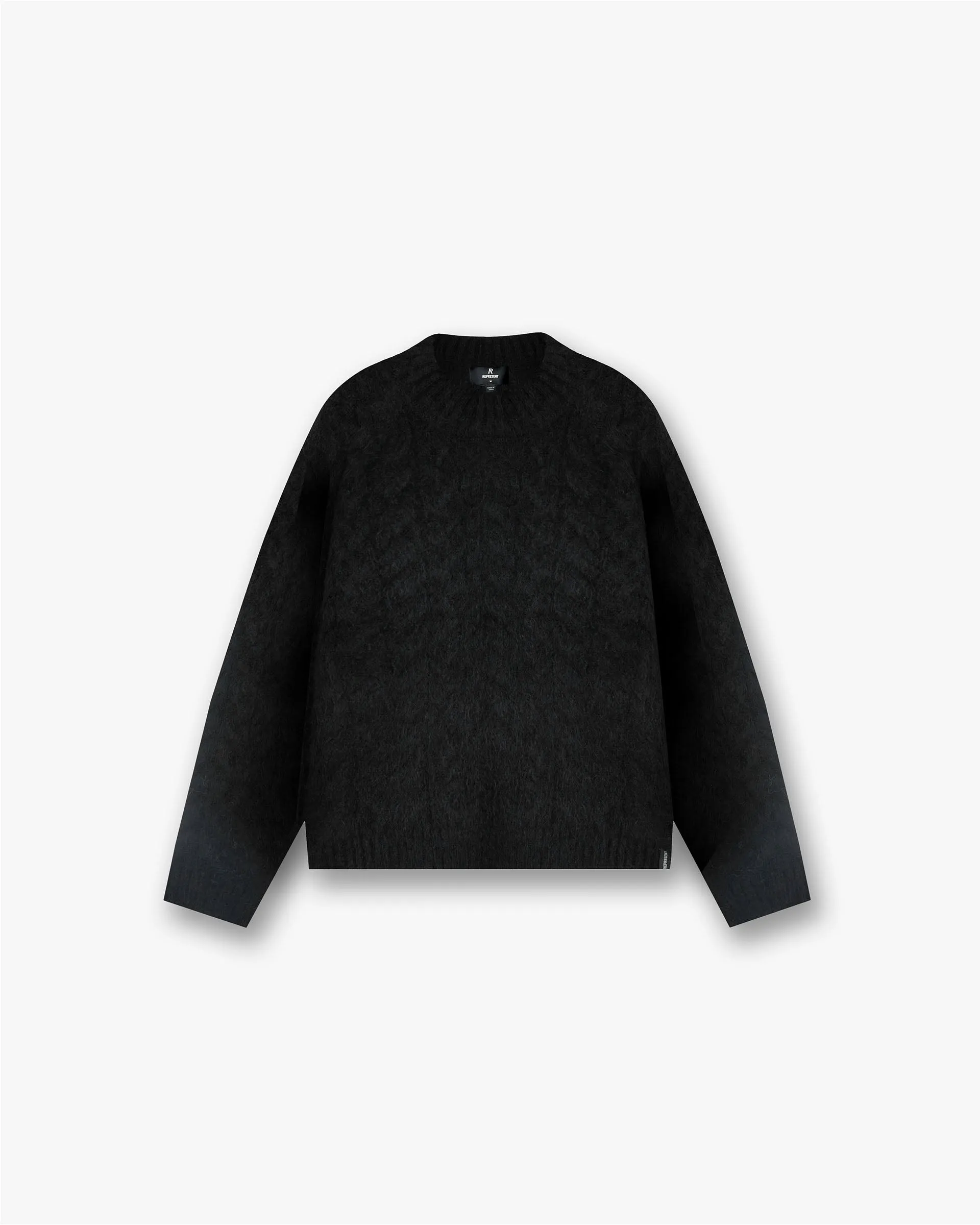 Cable Knit Sweater - Jet Black