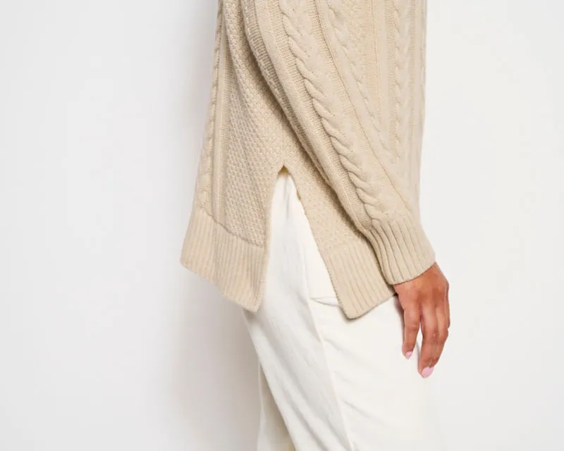 Cabled Cape Sweater