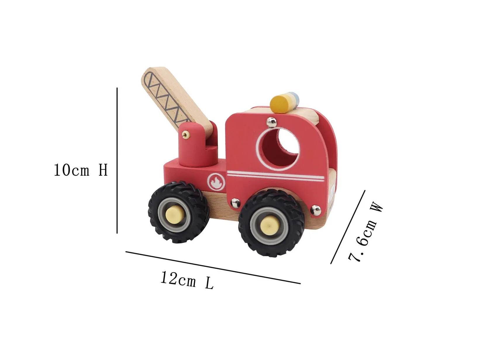 Calm & Breezy Tractor with Rubber Wheels Red