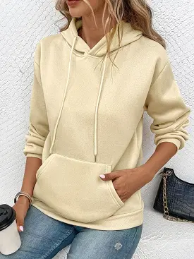 Casual Solid Women Hoodie