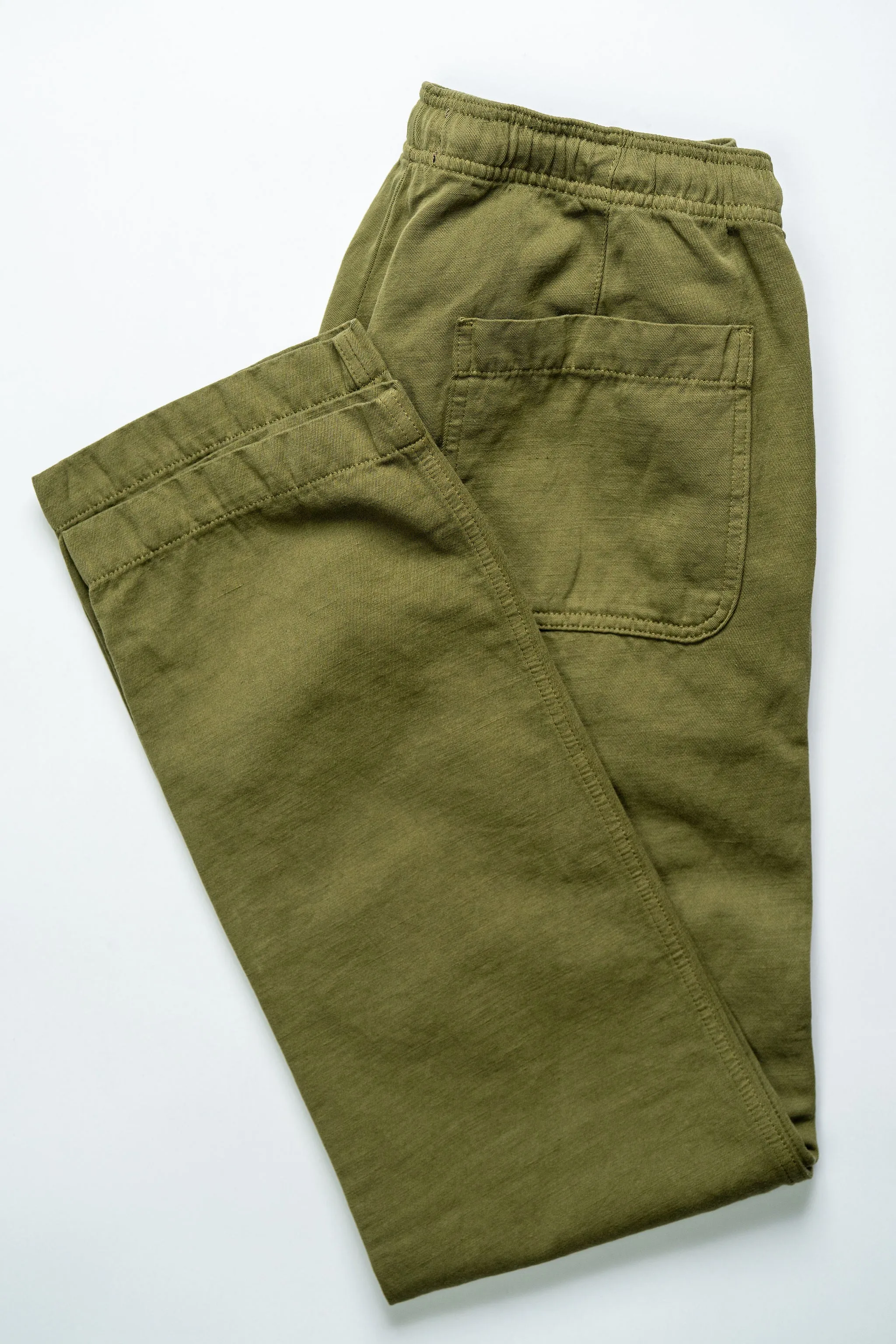 C.O.F. Drawstring Pants - Light Cotton Linen Olive