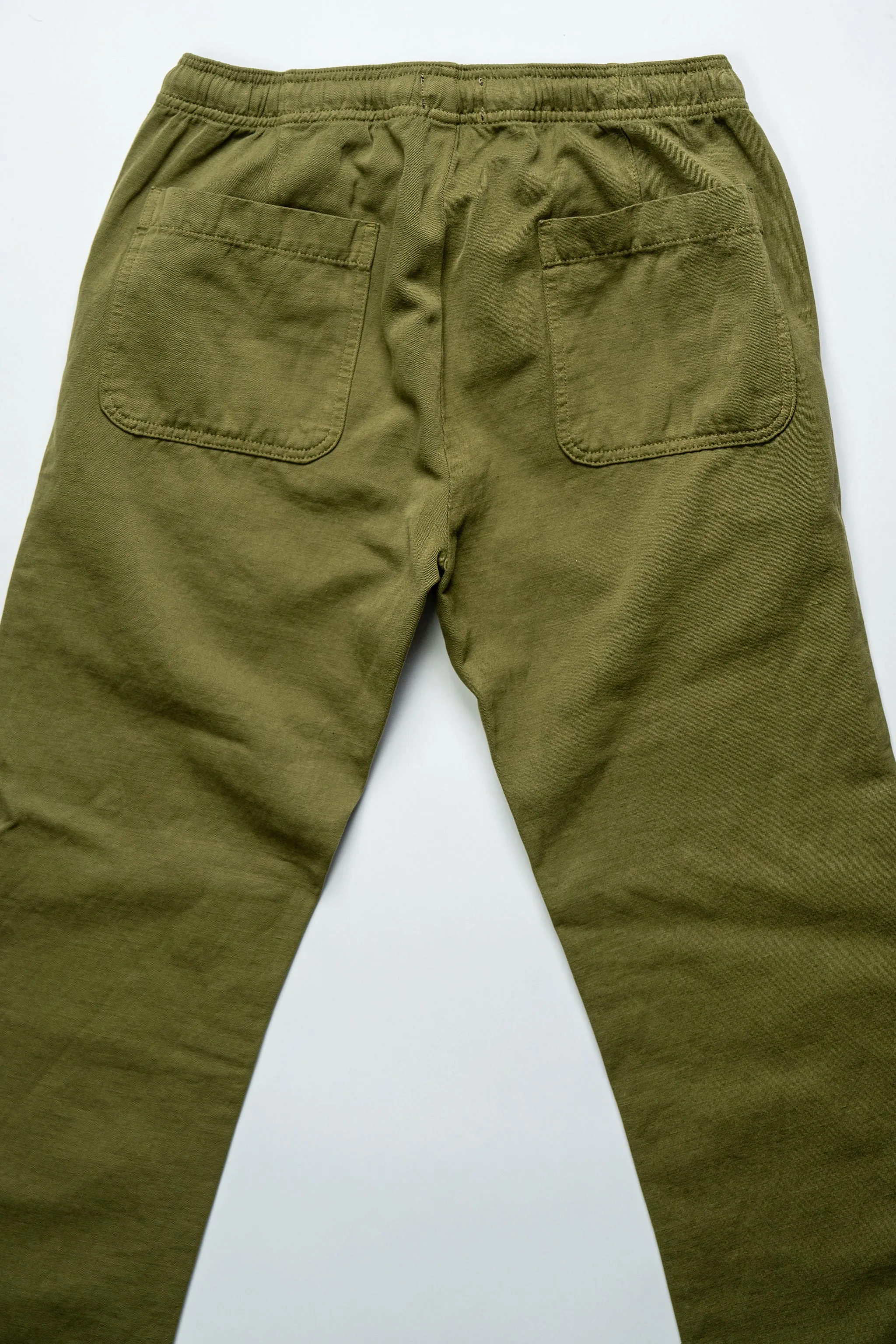 C.O.F. Drawstring Pants - Light Cotton Linen Olive