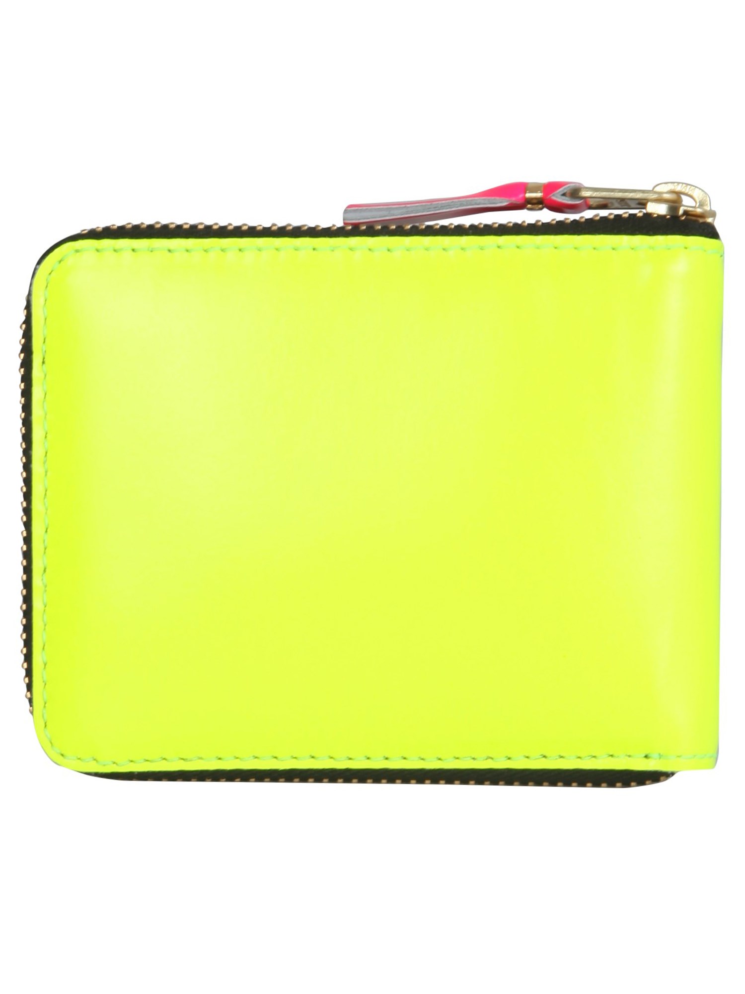 COMME DES GARCONS WALLET    SUPER FLUO LEATHER WALLET WITH ZIP