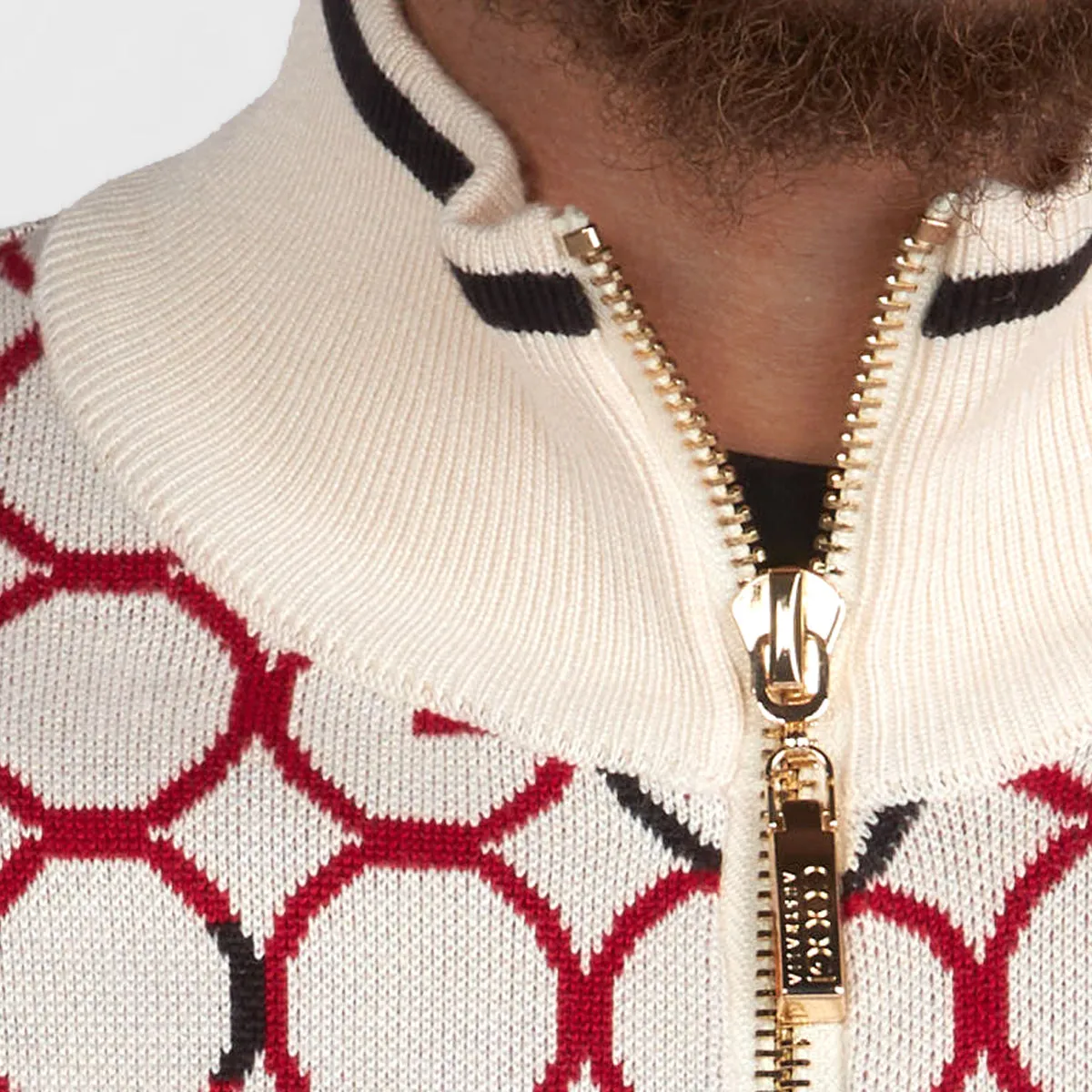 COOGI LINK ZIP SWEATER - RED