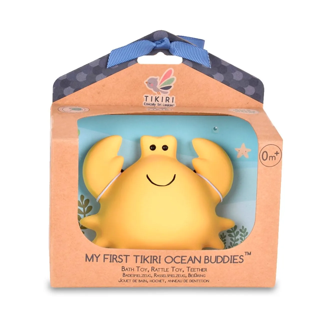 Crab - Ocean Buddy Natural Rubber Toy