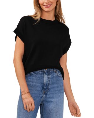 Crewneck Dolman Cap Sleeve Sweater