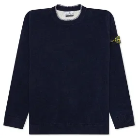 Crewneck Knit Sweater - Navy Blue