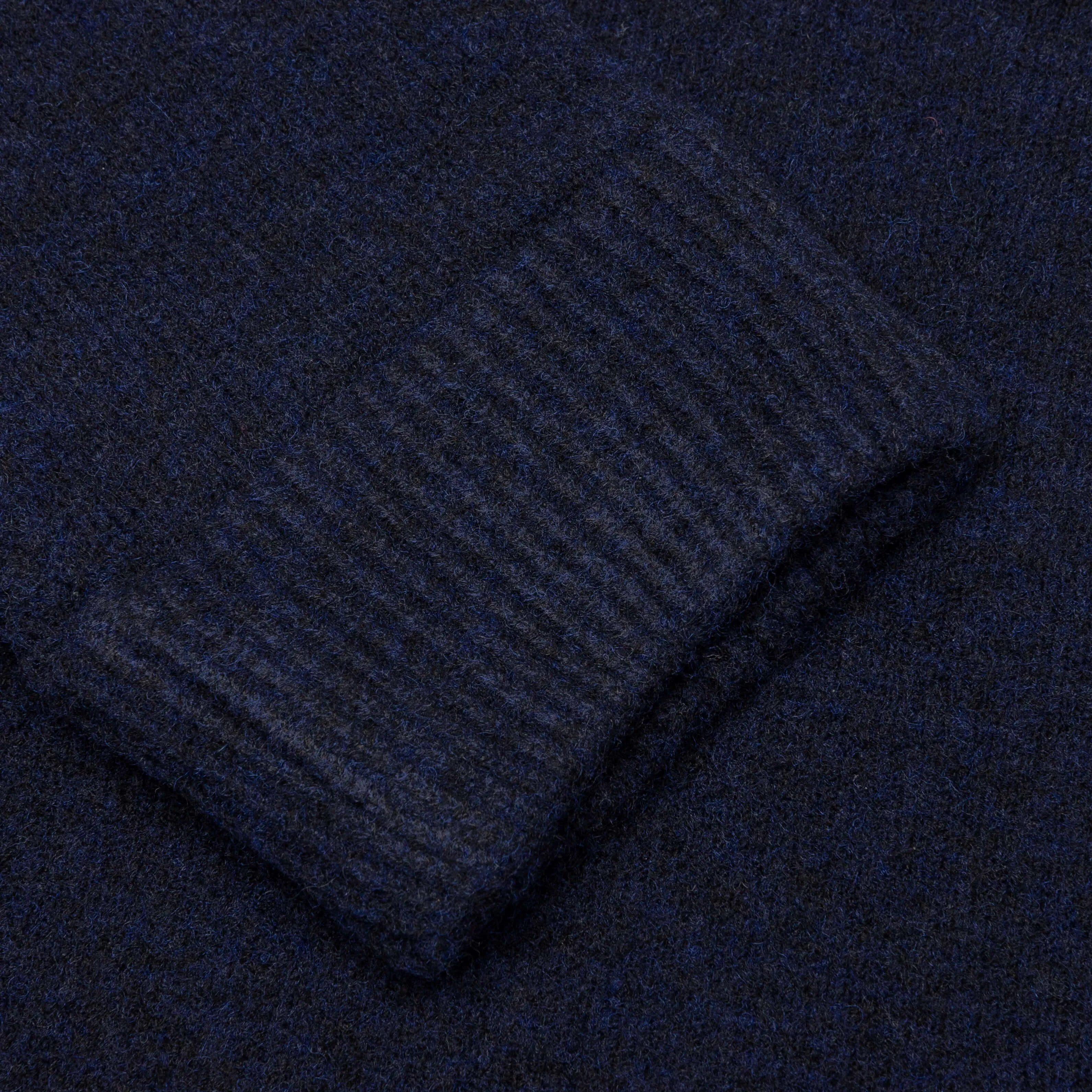 Crewneck Knit Sweater - Navy Blue