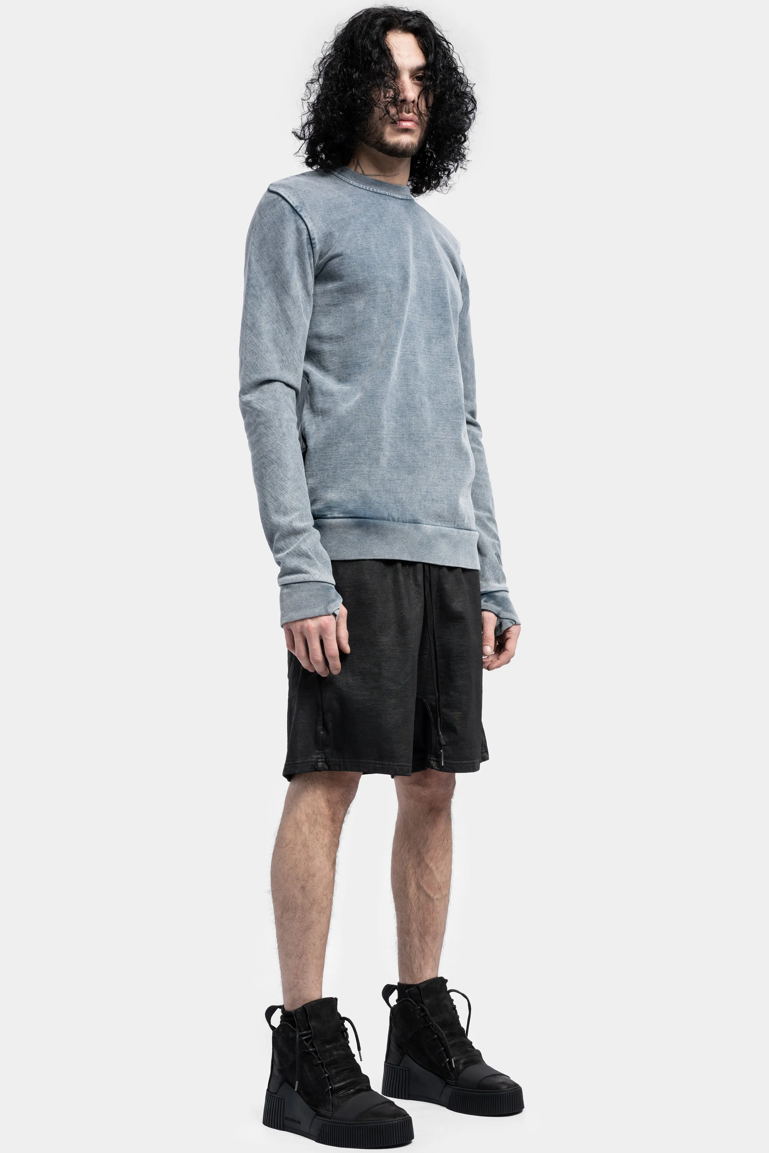 Crewneck sweater, Object Dyed Blue