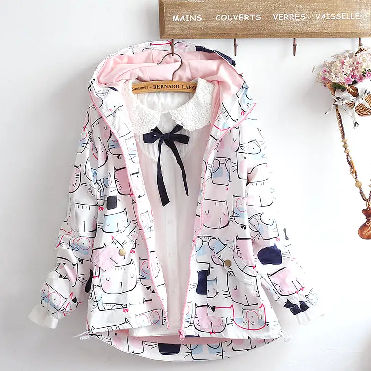 Cute Cat Hoodie Jacket AD12243