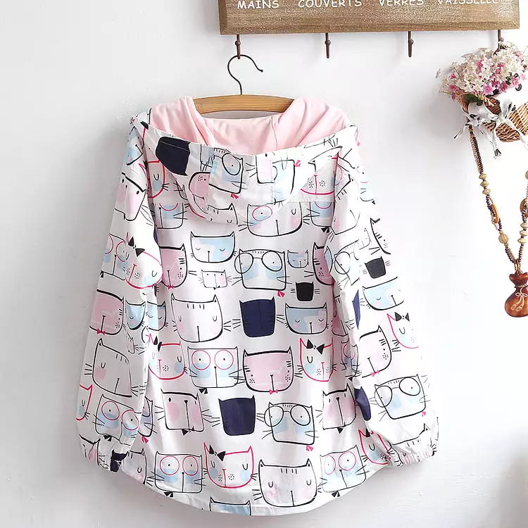 Cute Cat Hoodie Jacket AD12243