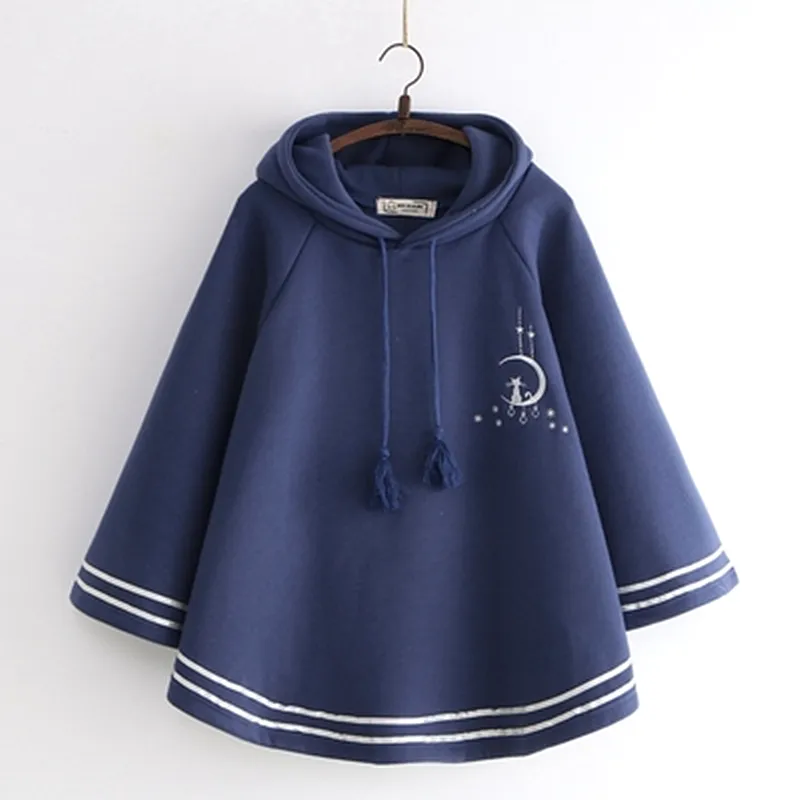 Cute Moon Cat Cape Hoodie AD12180