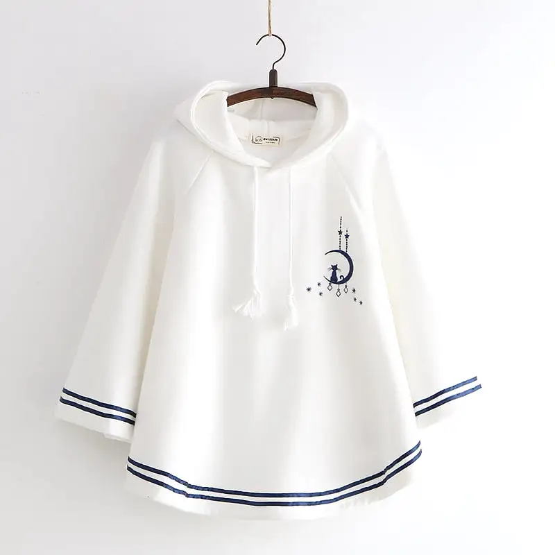 Cute Moon Cat Cape Hoodie AD12180