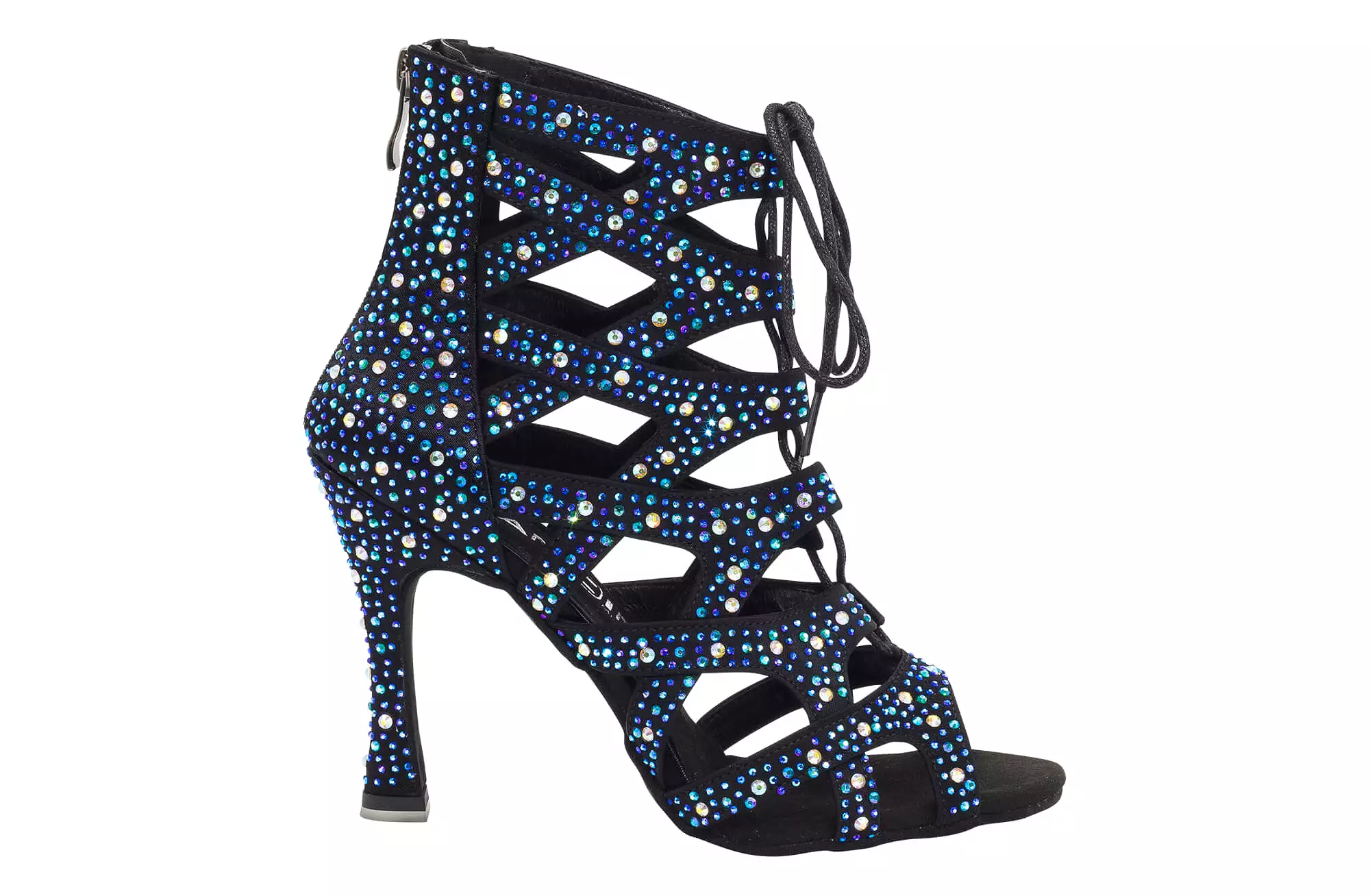 Dancin Boots Special Edition “Paola” Black Blue Crystal