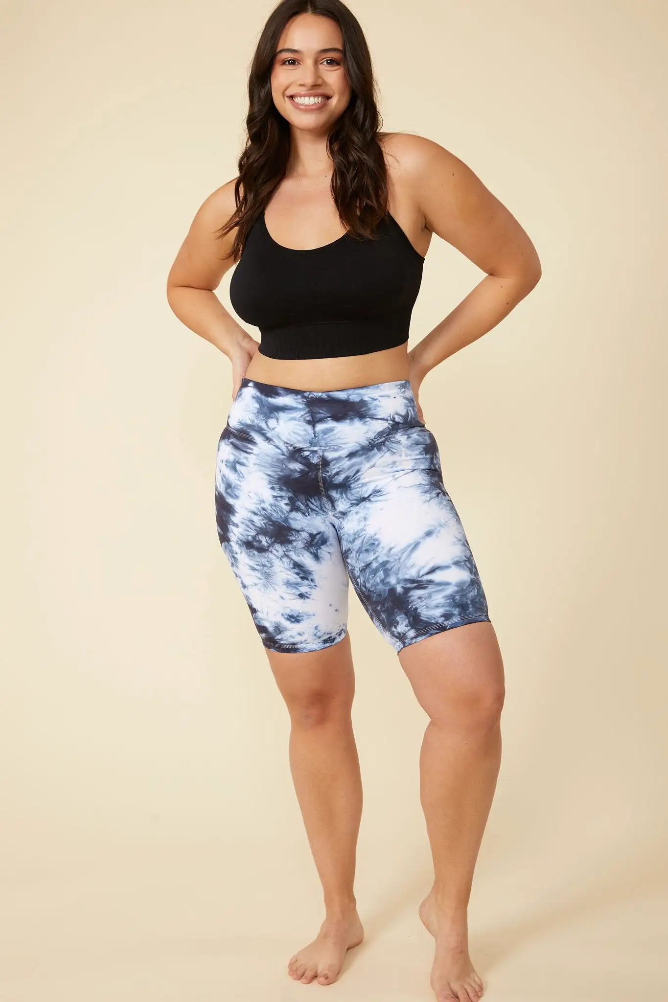 Dani Tie-Dye Biker Short in Blue