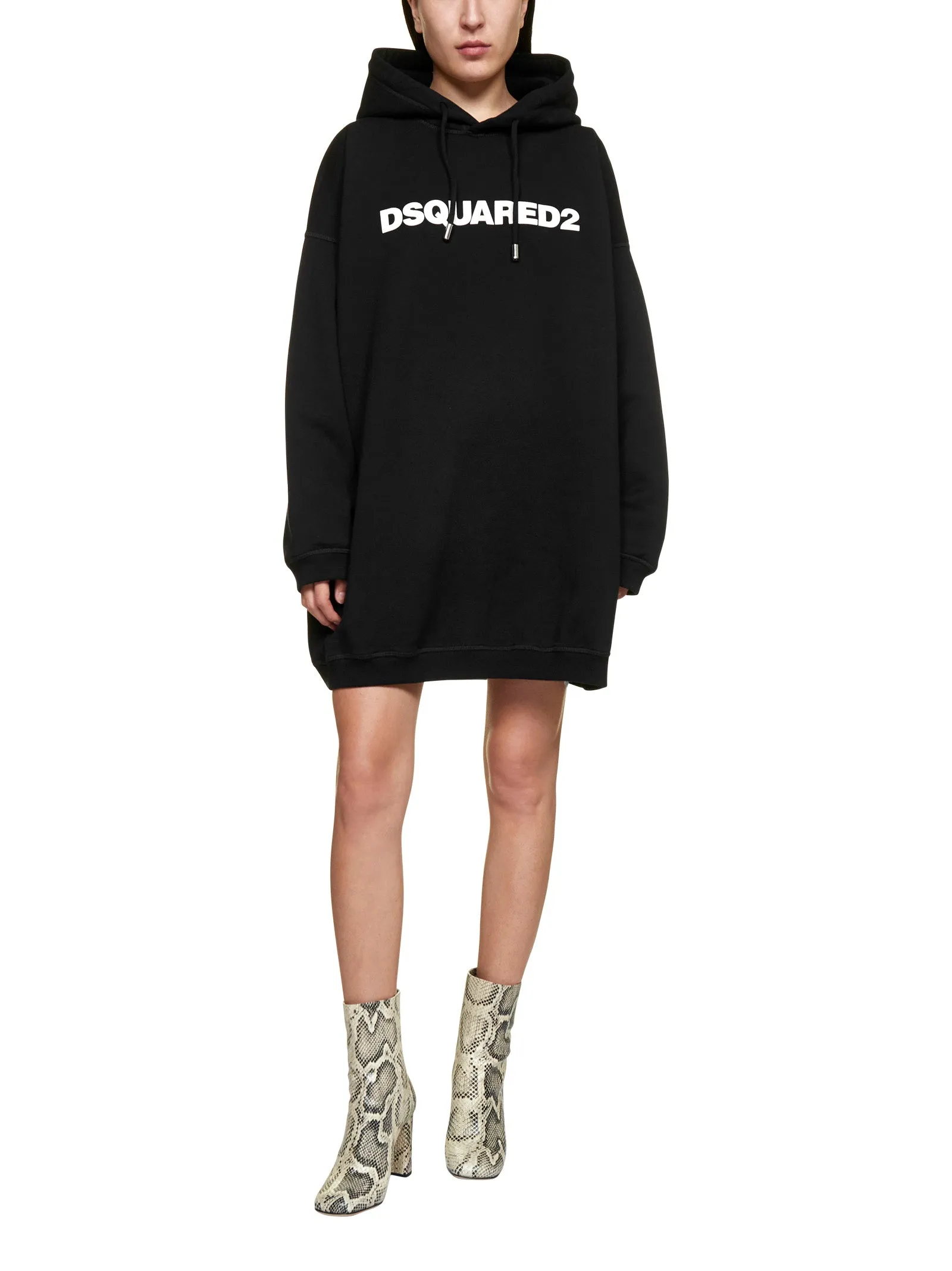 Dsquared2 Logo Printed Hoodie Dress