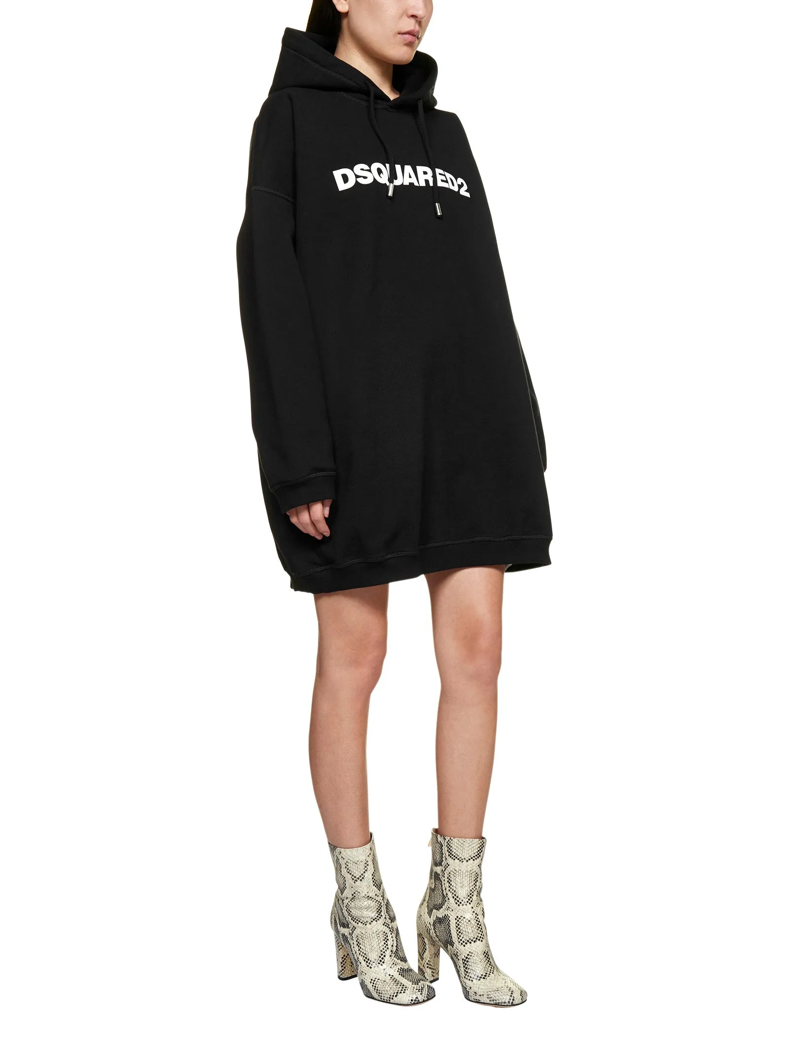 Dsquared2 Logo Printed Hoodie Dress