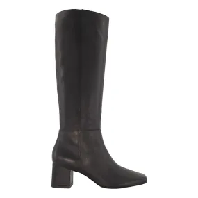 DUNE LONDON Signature Block-Heeled Leather Knee-High Boots - Black