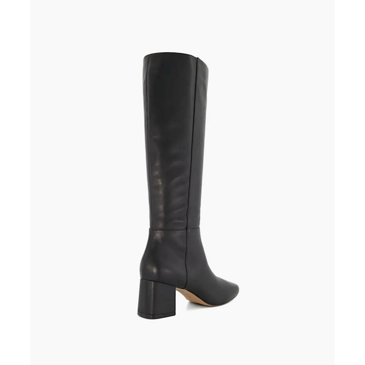 DUNE LONDON Signature Block-Heeled Leather Knee-High Boots - Black