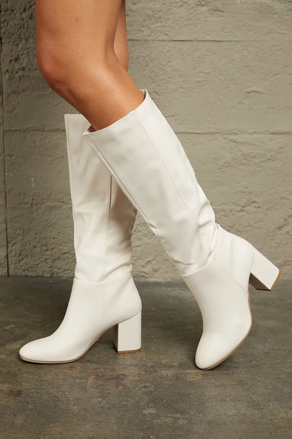 East Lion Corp Block Heel Knee High Boots