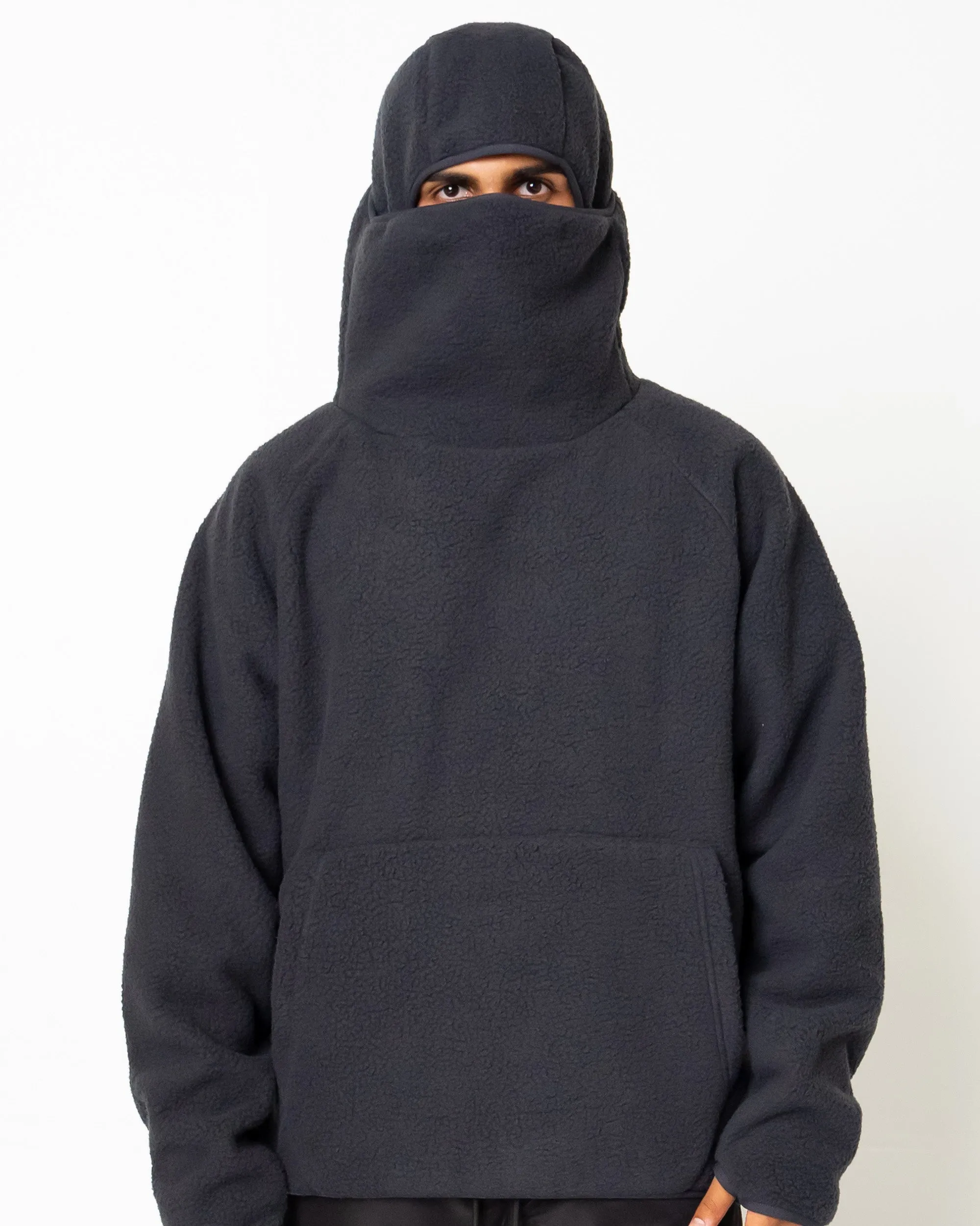 EPTM BALACLAVA SHERPA HOODIE-CHARCOAL