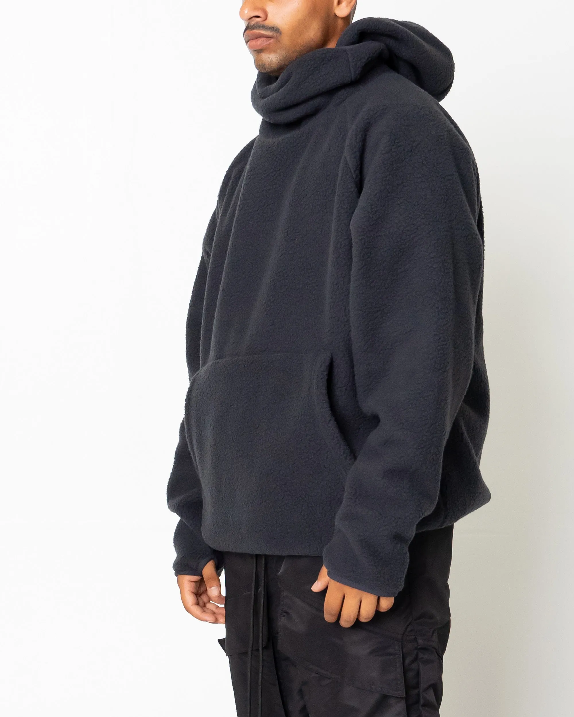 EPTM BALACLAVA SHERPA HOODIE-CHARCOAL