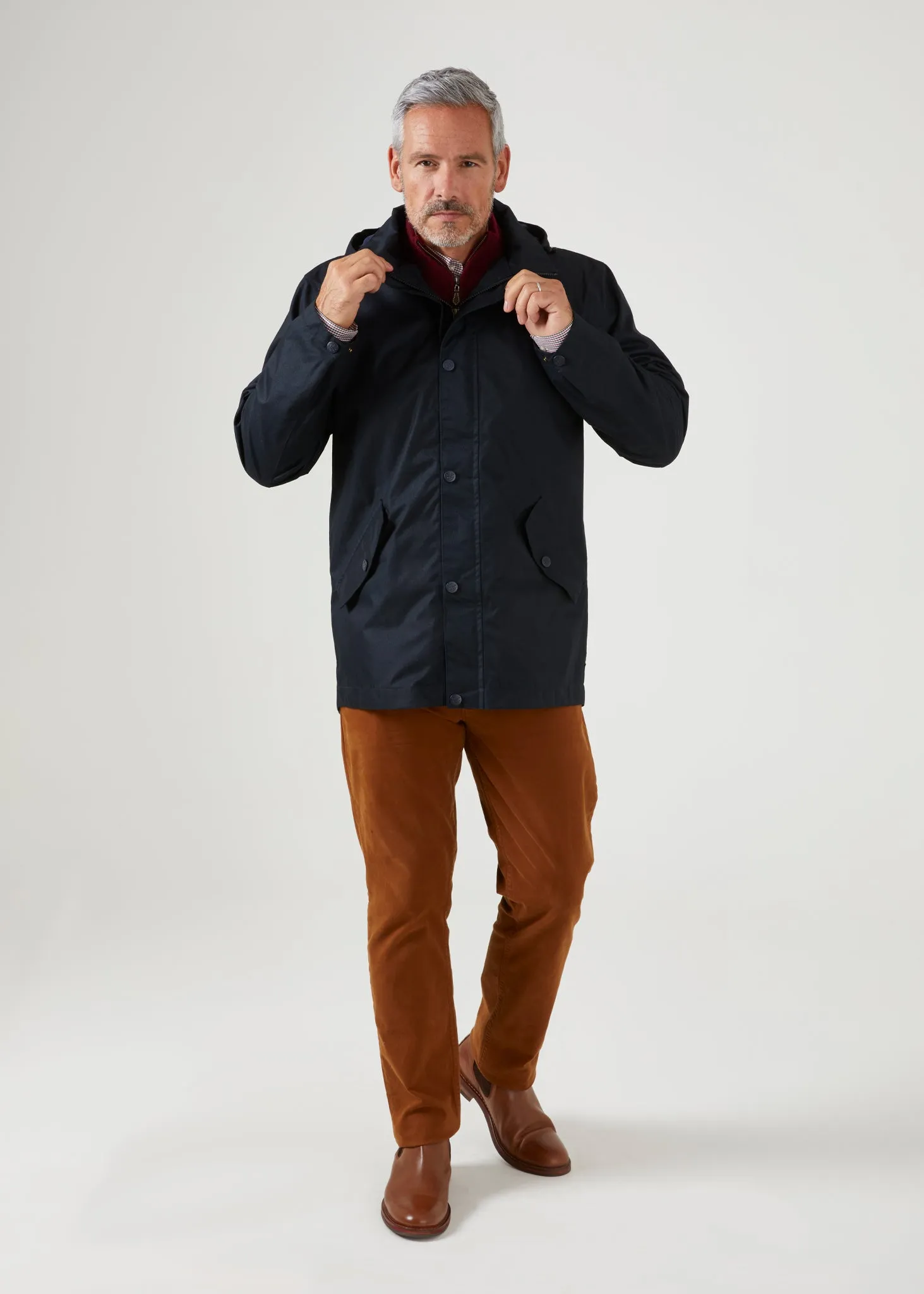 Fernley Men's Waterproof Parka In Navy - Alan Paine UK