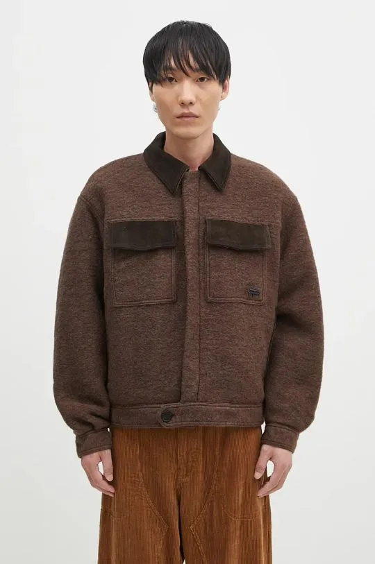 Filling Pieces wool jacket Box Jacket brown color 78614121933