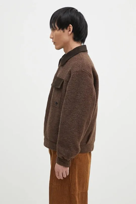 Filling Pieces wool jacket Box Jacket brown color 78614121933